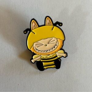 Cute Labubu Bee Character Enamel Pin